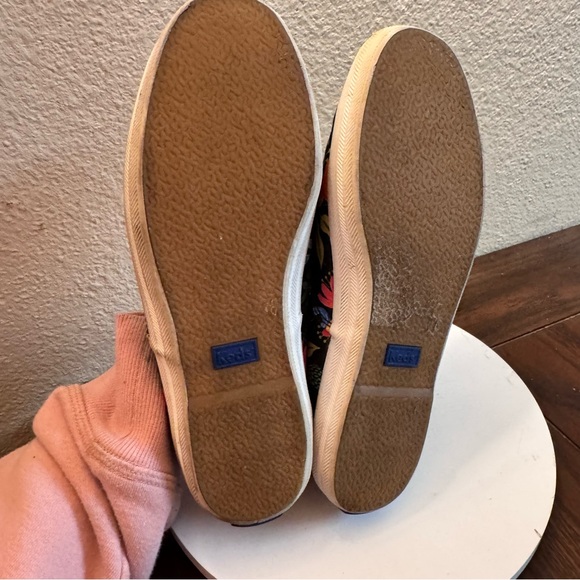 Keds x Rifle Paper Co. Champion sneakers in a black floral print size 6.5 womens - Picture 4 of 6